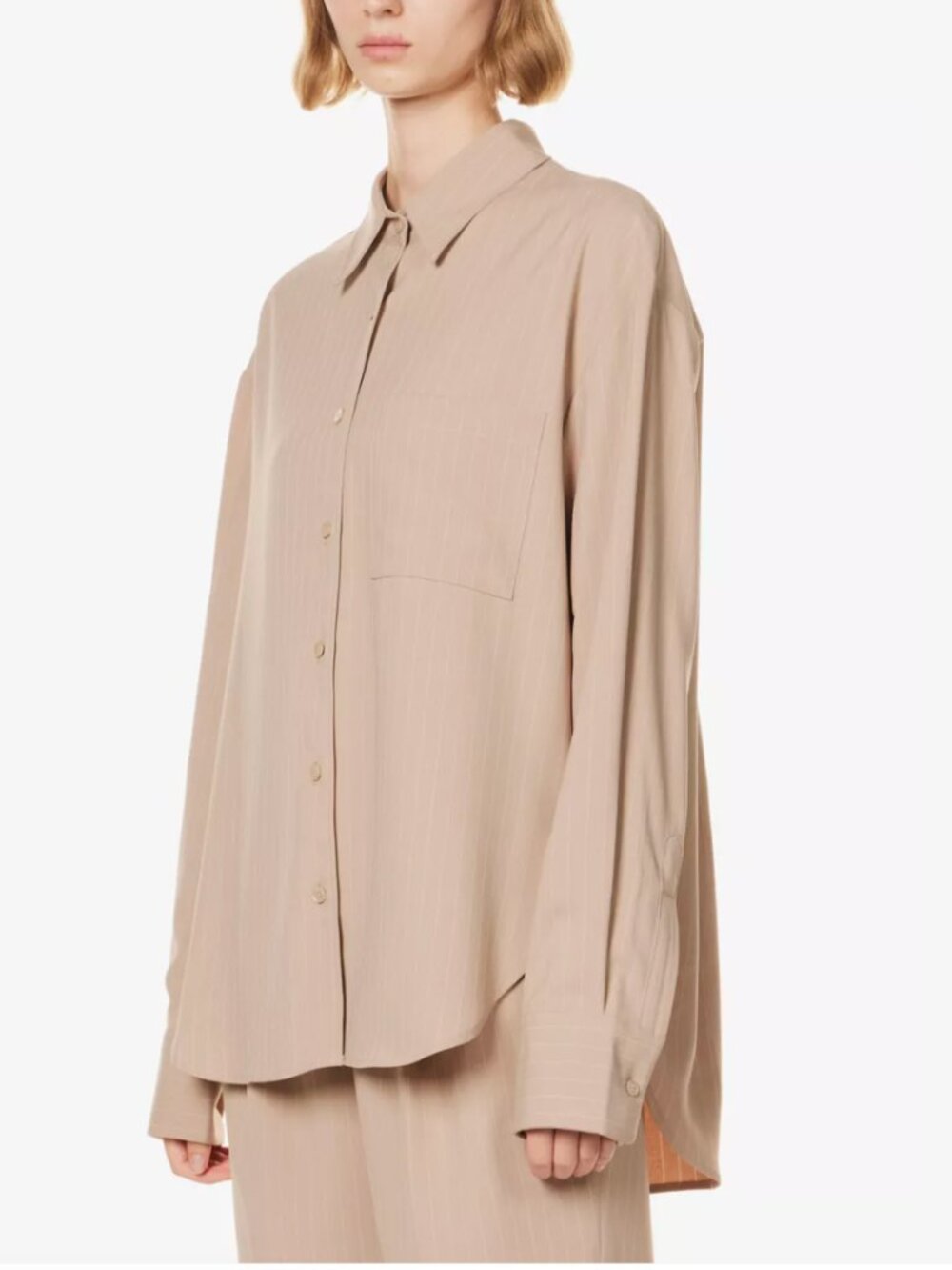 The Frankie shop-Lui Fluid Pinstripe shirts-XS